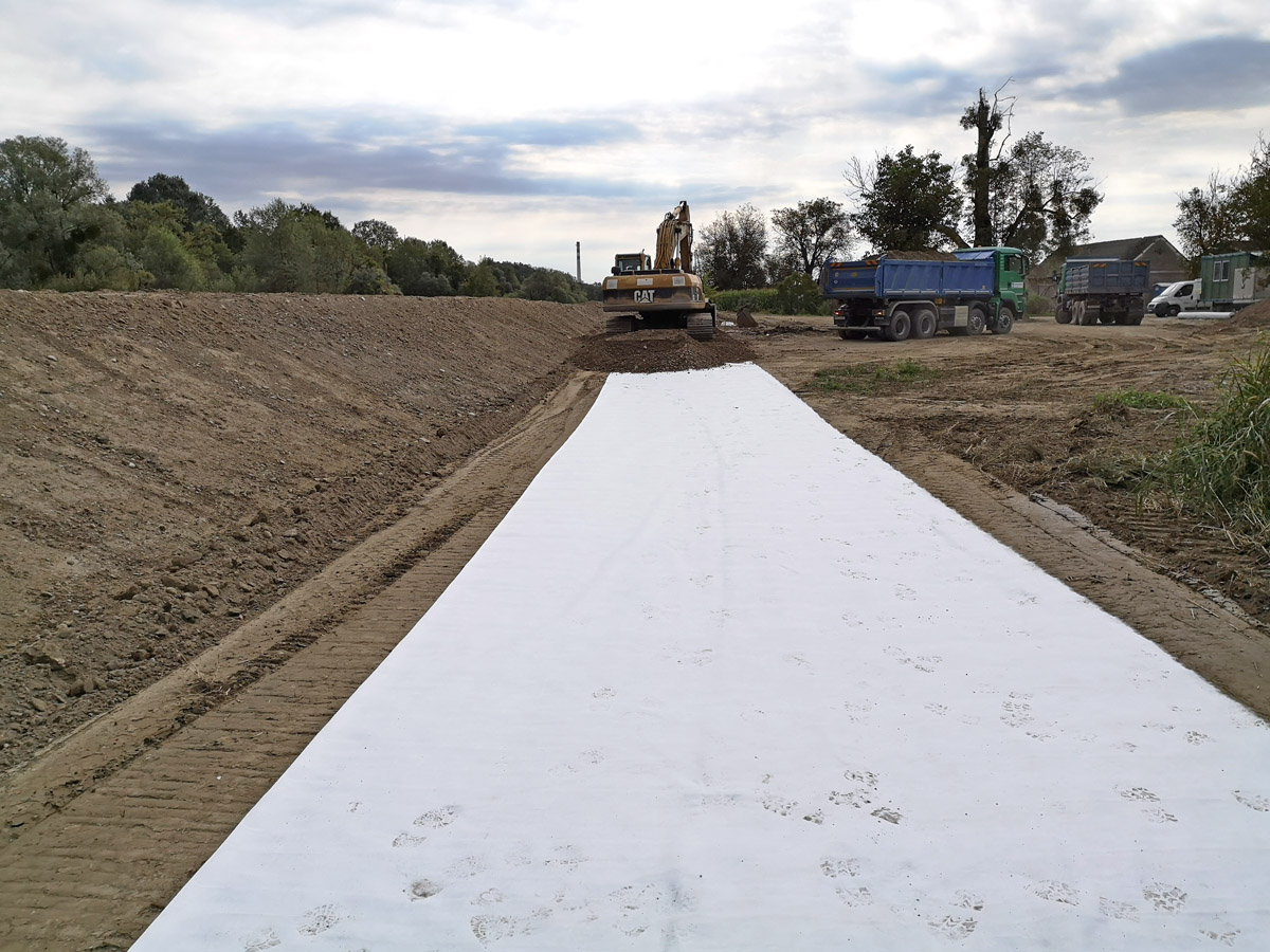 PP geotekstil 500 g/m2 nasip Virje Otok - Brezje